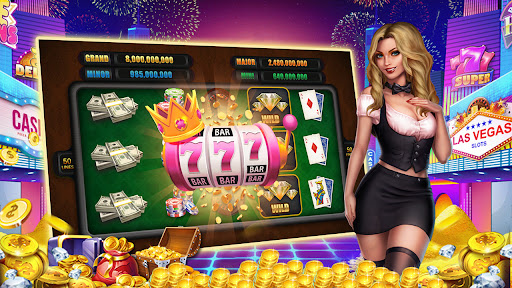 Exciting and vibrant casino slot machine scene with colorful reels and bright lights, conveying a sense of thrill and anticipation.