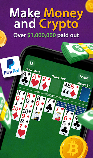 A joyful experience of playing Solitaire on a mobile device, reminiscent of classic card games, bringing fun and relaxation.