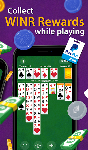 A joyful experience of playing Solitaire on a mobile device, reminiscent of classic card games, bringing fun and relaxation.