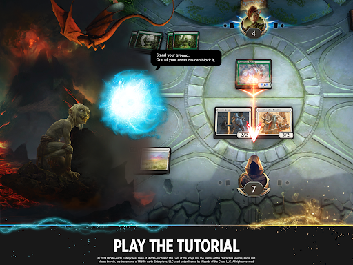 A player deeply engrossed in a strategic match of Magic The Gathering Arena, surrounded by vibrant digital cards and spellbinding animations, evoking a sense of thrill and anticipation.