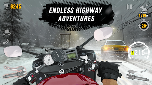 Thrilling motorcycle race with vibrant graphics and dynamic gameplay, capturing the essence of adventure and excitement.