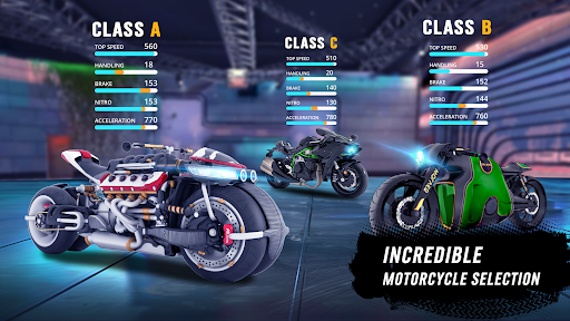 Thrilling motorcycle race with vibrant graphics and dynamic gameplay, capturing the essence of adventure and excitement.