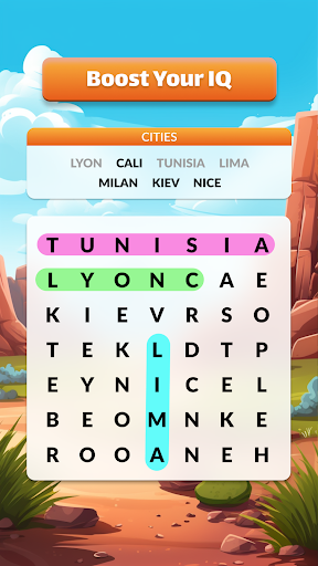 A joyful journey through a vibrant and challenging word puzzle game, brimming with excitement and mental stimulation.