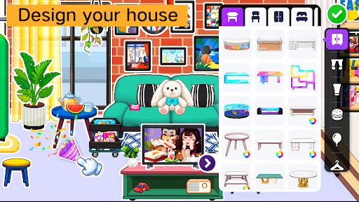 A whimsical and colorful digital dollhouse, brimming with playful characters and interactive fun, sparking joy and creativity in children.