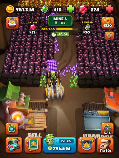 A lively depiction of zombies hard at work in a mine, showcasing their determination and quirky charm, representing the fun and engaging nature of Zombie Idle Miner Tycoon.