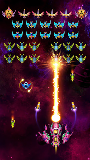 An epic space battle against alien invaders, evoking a sense of adventure and heroism.