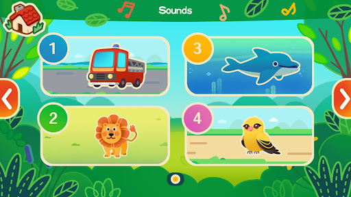 A colorful and engaging digital piano app interface designed to captivate children and music enthusiasts alike, evoking a sense of fun and discovery.