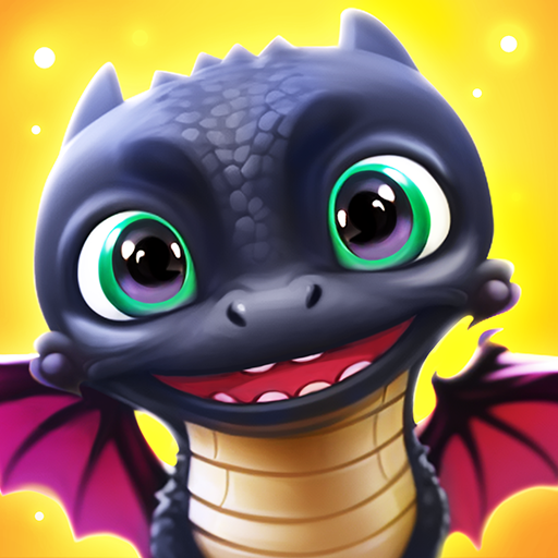 A magical and enchanting scene featuring a young dragon, symbolizing the nurturing and adventurous journey of caring for a virtual pet.