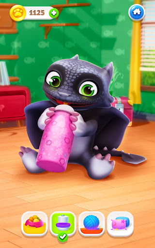 A magical and enchanting scene featuring a young dragon, symbolizing the nurturing and adventurous journey of caring for a virtual pet.