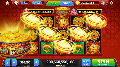 A thrilling and colorful depiction of slot machines in a vibrant casino setting, capturing the excitement and anticipation of playing slot games.