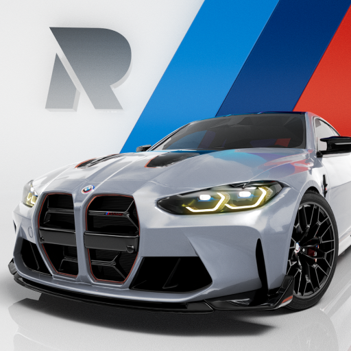 A thrilling race car speeding down a vibrant track, capturing the excitement and adrenaline of Race Max Pro.