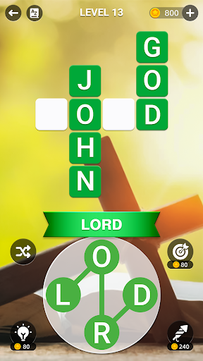 A serene and engaging journey through biblical word puzzles, offering both mental stimulation and spiritual growth.