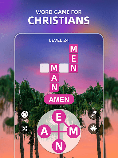 A serene and engaging journey through biblical word puzzles, offering both mental stimulation and spiritual growth.