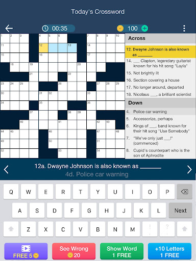 A joyful person solving a crossword puzzle, symbolizing the excitement and mental engagement of playing daily crosswords.