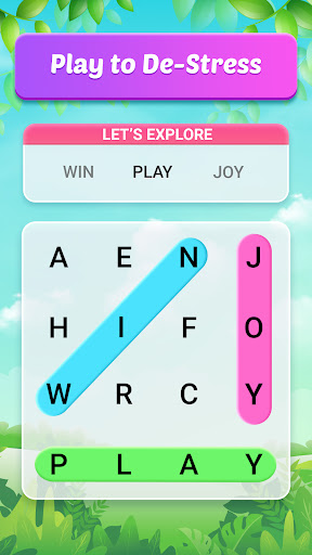 A joyful and engaging experience of discovering hidden words in a puzzle game, sparking curiosity and excitement.