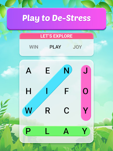 A joyful and engaging experience of discovering hidden words in a puzzle game, sparking curiosity and excitement.