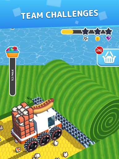 A player intensely focused on slicing colorful cubes in a vibrant 3D puzzle game, showcasing concentration and the thrill of achieving high scores.