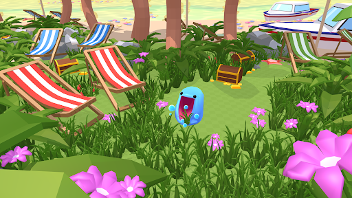 A colorful and creative depiction of virtual slime play, evoking a sense of fun and relaxation.