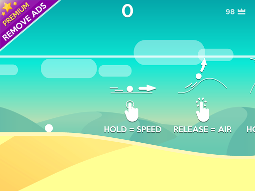 A thrilling and adventurous mobile game experience on sandy dunes, capturing the essence of speed and balance.