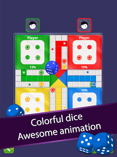 A digital Ludo board game evoking nostalgia and fun, capturing the essence of childhood memories and modern gaming convenience.