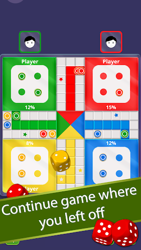 A digital Ludo board game evoking nostalgia and fun, capturing the essence of childhood memories and modern gaming convenience.