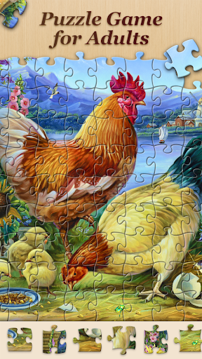 A person engrossed in solving a jigsaw puzzle, embodying the joy and challenge of the Banana Puzzle App.