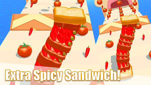 A vibrant and playful journey through a world of sandwiches, filled with excitement and challenges.