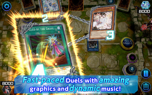 A thrilling duel of magical creatures and spells unfolds as players strategize their way to victory. The excitement of digital card battles captures the spirit of Yu-Gi-Oh!