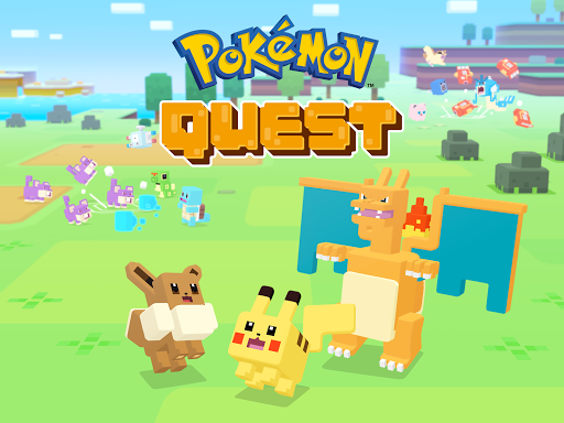 A vibrant and exciting depiction of a journey into the world of Pokemon Quest, filled with adventure and discovery.