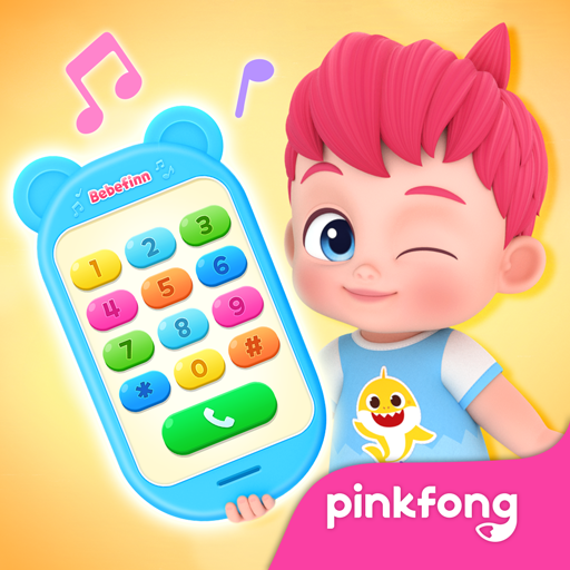 A joyful child engaging with a colorful and educational app on a tablet, embodying the playful and learning theme of the Bebefinn Phone App.