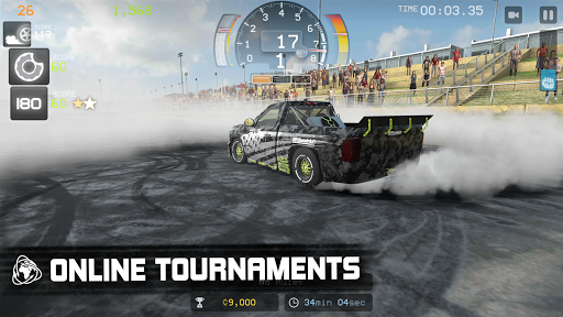 A high-adrenaline car drifting scene, capturing the excitement and thrill of Torque Burnout Game.