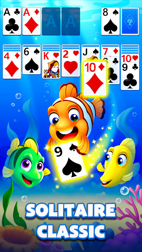 A serene and engaging Klondike Solitaire game being played on an Android device, symbolizing relaxation and mental challenge.