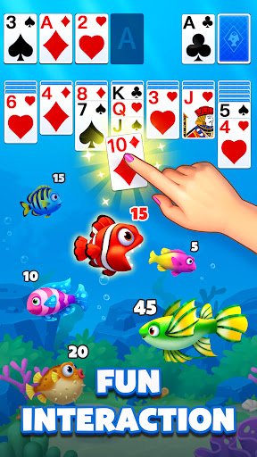 A serene and engaging Klondike Solitaire game being played on an Android device, symbolizing relaxation and mental challenge.