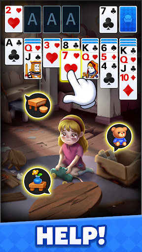 A magical and adventurous solitaire card game journey capturing excitement and mystery.