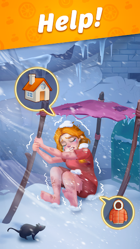 Joyful player immersed in a colorful puzzle adventure, matching vibrant tiles with a smile.