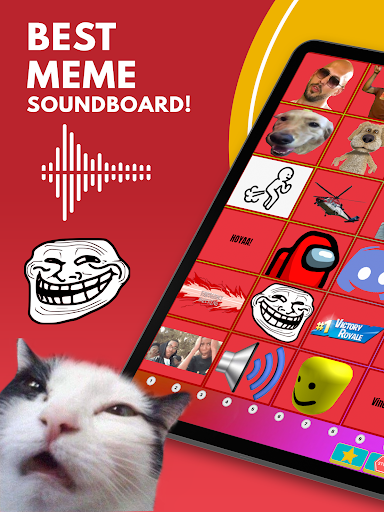 A lively and colorful representation of a digital soundboard filled with diverse, entertaining audio clips that bring joy and laughter, embodying the spirit of fun and creativity.