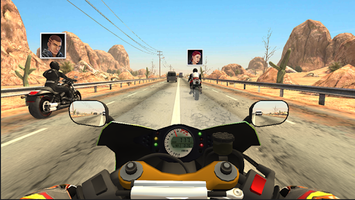 A thrilling motorcycle racing adventure, capturing the excitement and intensity of high-speed racing in the virtual world.