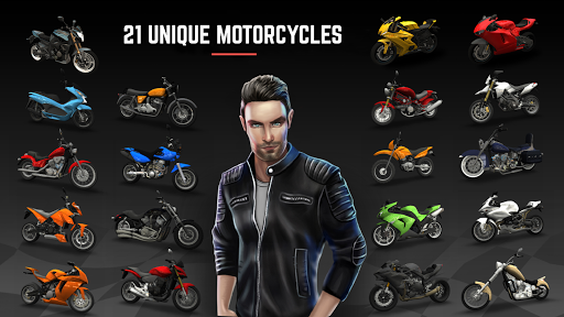 A thrilling motorcycle racing adventure, capturing the excitement and intensity of high-speed racing in the virtual world.