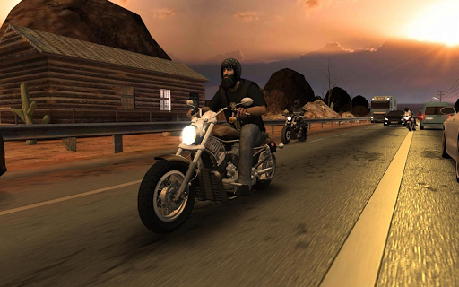 A thrilling motorcycle racing adventure, capturing the excitement and intensity of high-speed racing in the virtual world.