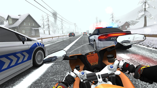 A thrilling motorcycle racing adventure, capturing the excitement and intensity of high-speed racing in the virtual world.