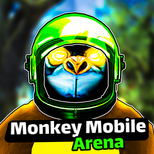 A thrilling action-packed scene from Monkey Mobile Arena, showcasing vibrant characters in an intense battle, evoking excitement and competitive spirit.