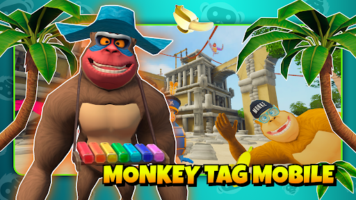 A thrilling action-packed scene from Monkey Mobile Arena, showcasing vibrant characters in an intense battle, evoking excitement and competitive spirit.