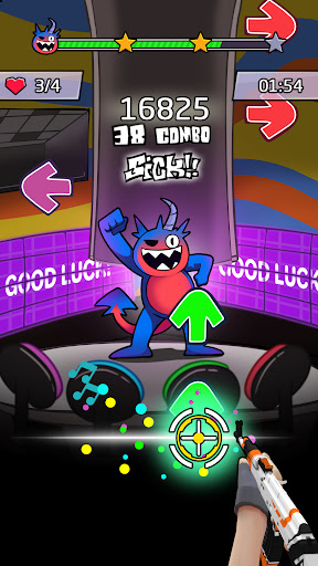 A thrilling and vibrant image representing the energetic and rhythmic world of the FNF Music Game, capturing the essence of musical battles and captivating gameplay.