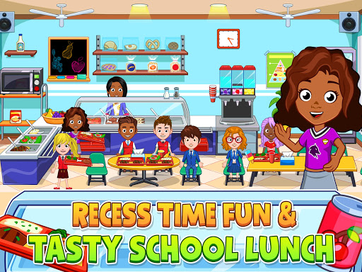 Children joyfully interacting with a colorful, dynamic educational app.