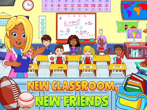 Children joyfully interacting with a colorful, dynamic educational app.