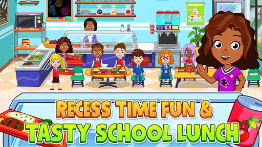 Children joyfully interacting with a colorful, dynamic educational app.