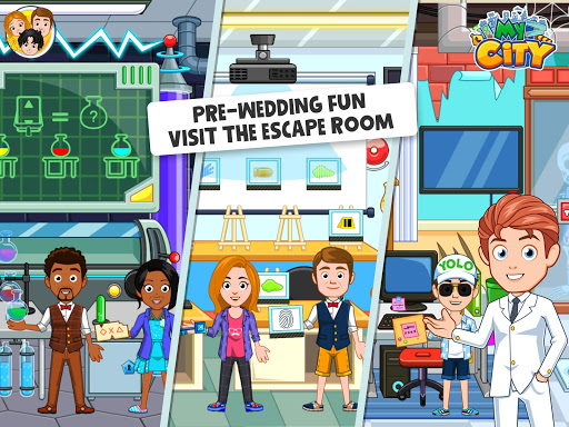 A joyful depiction of a virtual wedding scene, highlighting creativity and excitement in planning a dream wedding.