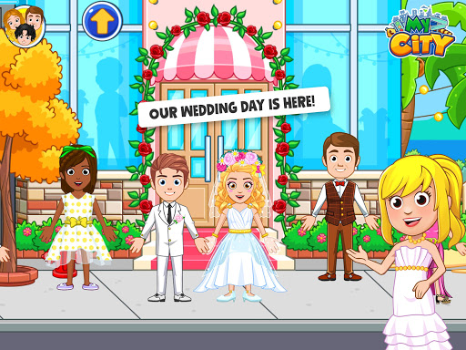 A joyful depiction of a virtual wedding scene, highlighting creativity and excitement in planning a dream wedding.