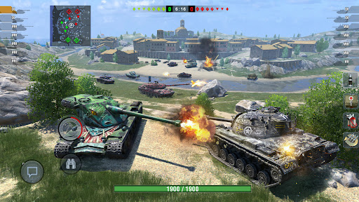 An exhilarating battlefield with tanks in action, capturing the intensity and thrill of World of Tanks Blitz.