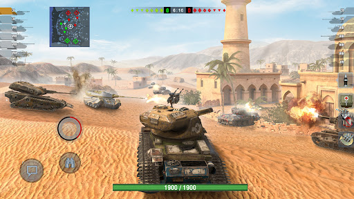 An exhilarating battlefield with tanks in action, capturing the intensity and thrill of World of Tanks Blitz.